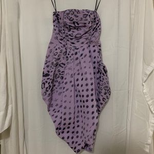 Purple Leopard Cocktail Dress